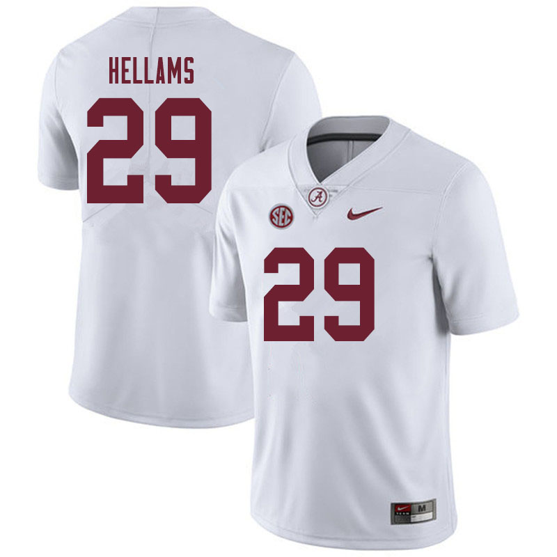 Alabama Crimson Tide Men's DeMarcco Hellams #29 White NCAA Nike Authentic Stitched 2019 College Football Jersey KL16Z08JF